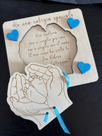 Proposta Madrina e Padrino in Legno Personalizzata - Annuncio Battesimo "Ho una notizia speciale" - Idea Regalo Artigianale