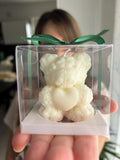 Bomboniera Nascita , Battesimo, comunione - Candela Orsetto di Fiori con Cuore