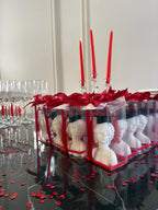 Candela Dea Bendata con Cappello di Laurea  – Bomboniera Laurea Artigianale con Scatola, Confetti e Bigliettino Personalizzato
