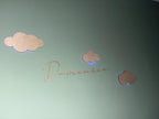 Lampada Nome Personalizzato in Legno con LED - Luce Notturna Nuvole per Cameretta - Decorazione Parete Artigianale - Regalo Nascita Unico