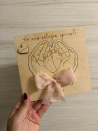 Proposta Madrina e Padrino in Legno Personalizzata - Annuncio Battesimo "Ho una notizia speciale" - Idea Regalo Artigianale